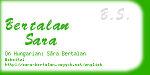 bertalan sara business card